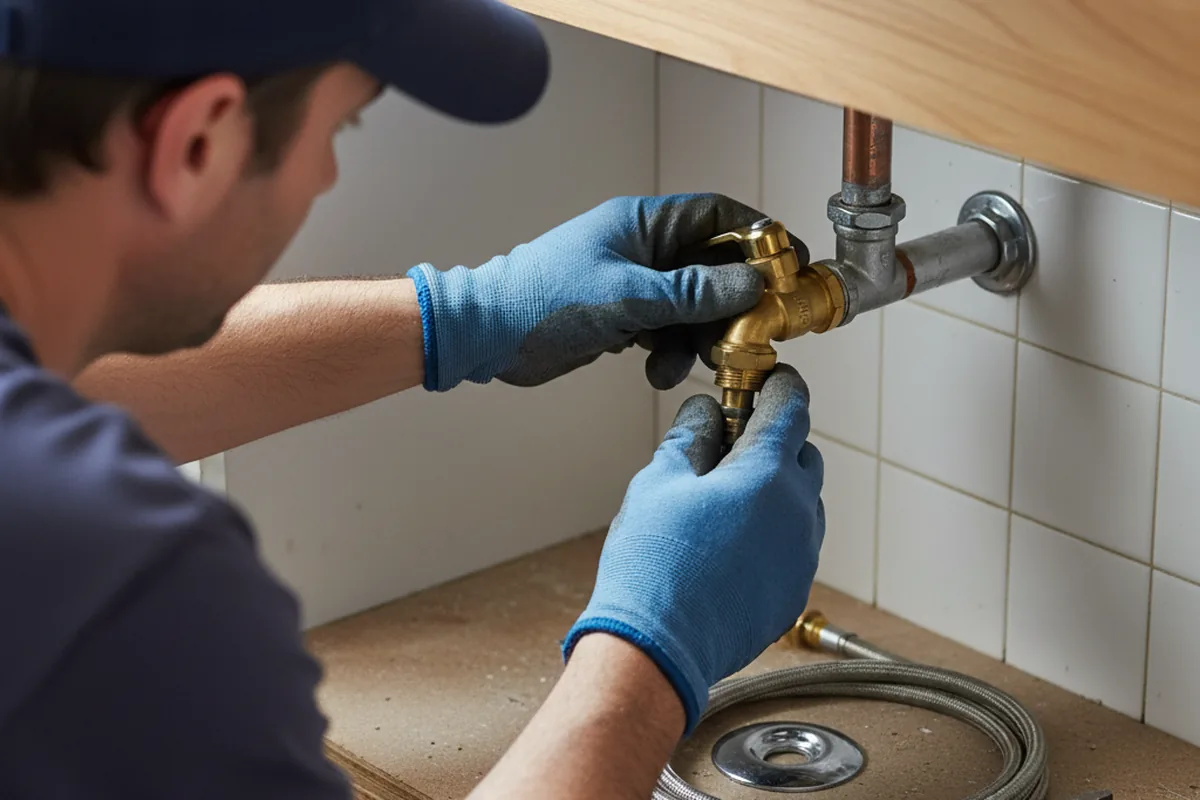 Shutoff valve and fitting work during Faucet and Fixture Repair in Santa Ana